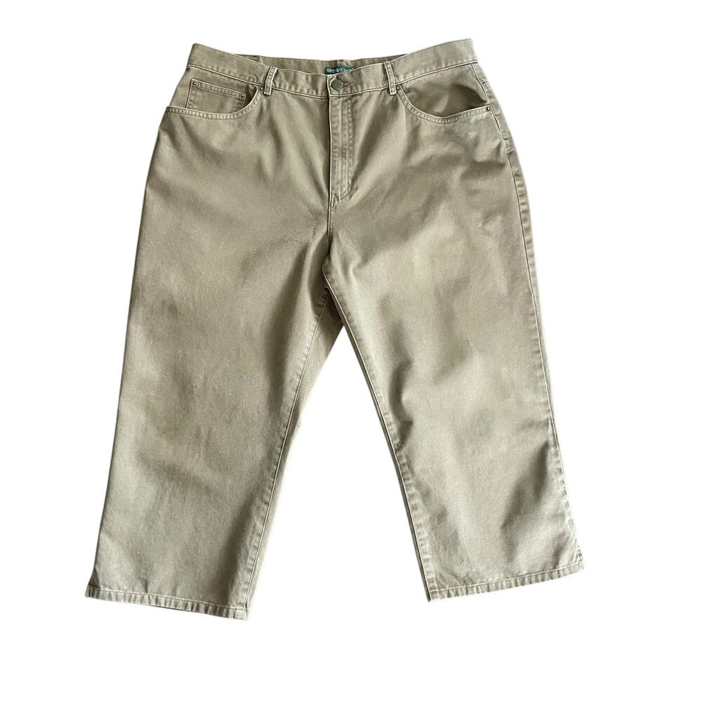 Lauren Jeans Company Cropped Jeans Tan Size 16 Capri Length Casual Summer Plus
